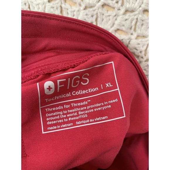 Figs High Waisted Zamora Yoga Pants Jogger Women Sz XL Pink Scrubs Uniform - Picture 5 of 11